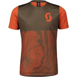 SCOTT Trail Vertic 10 Langærmet Trøje Grøn/Orange til Junior - Størrelse 128