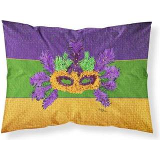 """" Caroline's Treasures 8389Pillowcase Mardi Gras Moisture Wicking Fabric Standard Pillowcase Large Multicolor """"