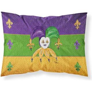 """" Caroline's Treasures 8386Pillowcase Mardi Gras Moisture Wicking Fabric Standard Pillowcase Large Multicolor """"
