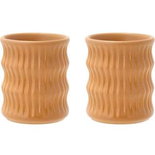 Villa Collection Styles kop med rillet mønster 30 cl 2-pak Amber