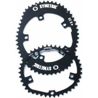 Drev Osymetric Ø130 mm BCD 10/11-Speed Oval Alu 56T sort