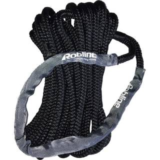 Fortøjningsreb med forstærket øje Robline Vingafleex, 16-flettet polyester, ekstra elastisk, Ø12 mm, 8 meter, sort