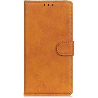 Samsung Galaxy A02s Blank Læder Cover m. Pung - Brun