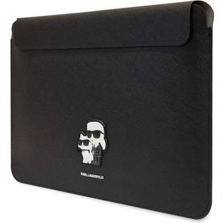 Karl Lagerfeld laptop taske 14" Saffiano Karl & Choupette - Sort