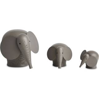 Nunu Elephant elefant figur i taupe grå træ WOUD - Mini