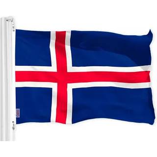 G128 Island Islandsk flag | 3x5 ft | Liteweave Pro Series Trykt 150D Polyester | Land flag indendørs/udendørs livlige farver messing grommets tyk