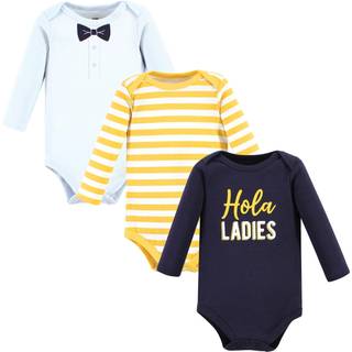 Hudson baby unisex baby bomuld langærmet bodysuits hola damer 3-pack preemie