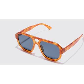 Mens Black Plastic Aviator Tortoise Shell Sunglasses
