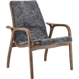 Swedese Laminett lænestol eg/fåreskind Special Edition Rubio Monocoat Chocolate-Charcoal