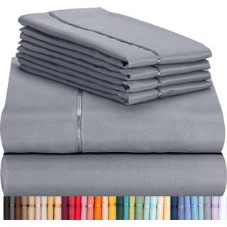Luxclub 6 pc King Size Sheet Set Sheets Deep Locets 18 """" Eco Friendle Wrinkle Fre
