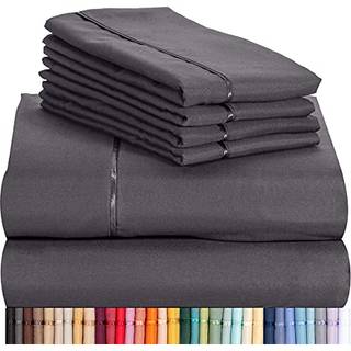 Luxclub 6 pc King Size Sheet Set Sheets Deep Pockets 18 """" Eco Friendle Wrinkle Fre