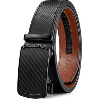 Bostanten Herre Belt Leather Ratchet kjole b?lte med glidende justerbar sp?ndebekl?dning, der passer til