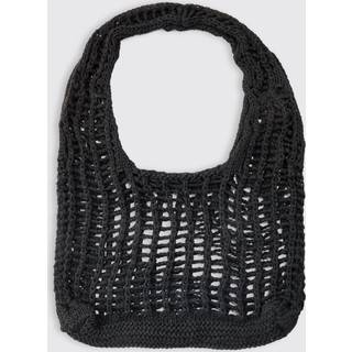 Mens Black Open Knit Tote Bag