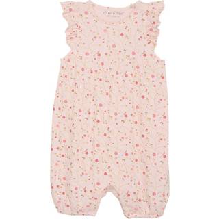 Minymo Blomstret Ribbet Romper Dogwood 56 cm  Lyserød  56 cm  kvinde