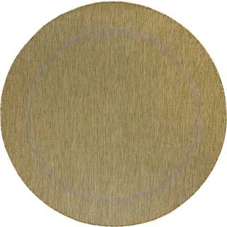 Relax Rund Udendørs tæppe Ensfarvet - Grøn - 160x160 (Rund)