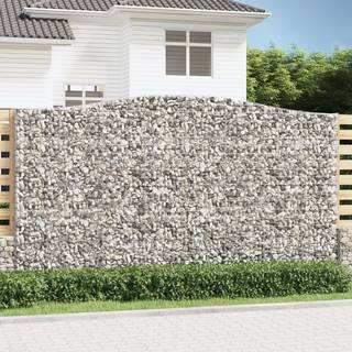 buede gabionkurve 3 stk. 400x30x220/240 cm galvaniseret jern