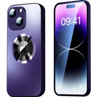 SiGN Magnetic Case iPhone 15 Plus med linsebeskyttelse og logovisning - Lilla