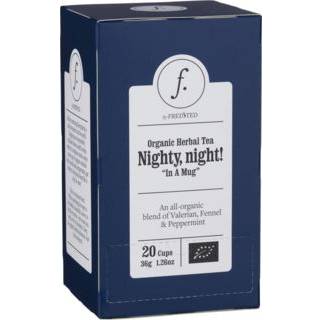 f for Fredsted Nighty Night! Øko Fairtrade Urtete Valerian, Fennel & Peppermint (pk á 20 breve)