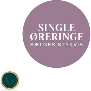 Forgyldt Sølv Ørering fra Scrouples med Malakit