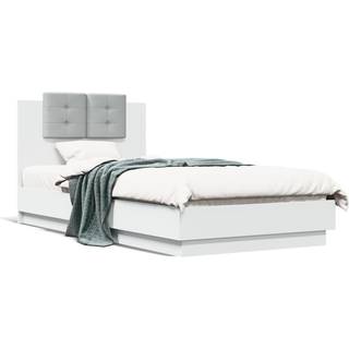 Sengeramme Med Sengegavl Konstrueret Træ - Hvid / 75 x 190 cm