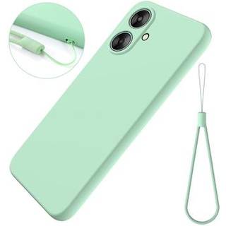 Xiaomi Poco M6/Redmi 13R Liquid Silikone Cover med Strop - Grøn