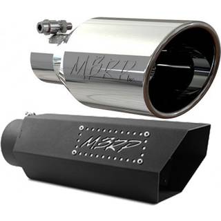 MBRP T5122 T304 Dual Wall Angleed Tip 4 """" O.D. 3 """" Inlet 8 """" L?ngde