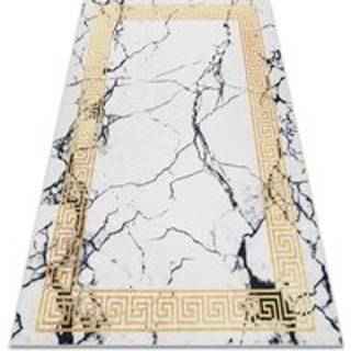 ANDRE 1126 tæppe skal vaskes Marmor, græsk skridsikker - hvid / guld 120x170 cm