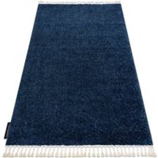 Tæppe BERBER 9000 marineblå blå kvaster berberi Marokkansk shaggy 200x290 cm