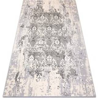 Tæppe CORE W3824 Pynt Vintage - strukturelt, to niveauer af fleece, fløde / grå 140x190 cm