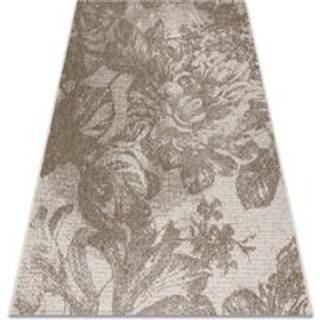 Sisaltæppe SISAL FLOORLUX 20491 BLOMSTER champagne / mørkgrå 240x330 cm