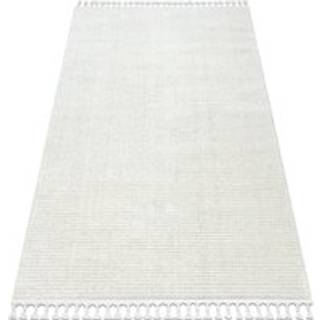 Tæppe SEVILLA PC00B strimler, striber hvid Tassels berbery Marokkansk shaggy 140x190 cm