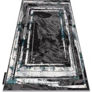 Tæppe DE LUXE moderne 619 Ramme - Strukturelle grå / grøn 160x220 cm