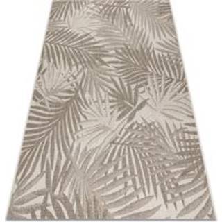Sisaltæppe SISAL FLOORLUX 20504 LØV champagne / mørkgrå JUNGLE 140x200 cm