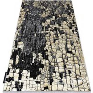 Tæppe DE LUXE moderne 2079 brosten mursten - Strukturelle guld / grå 200x290 cm