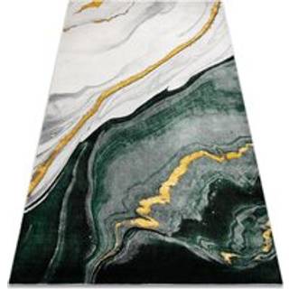 Tæppe EMERALD eksklusiv 1017 glamour, stilfuld marmor flaske grøn / guld 120x170 cm