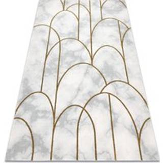 Tæppe EMERALD eksklusiv 1016 glamour, stilfuld art deco, marmor fløde / guld 120x170 cm