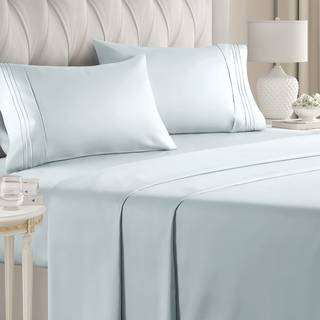 KING ST?RRELSE 4 PIECE SET - COMFY ?NDERS PR?SENTABLE & K?LING SHEETS - HOTEL LUKOUS BEDRAGER TIL KVINDER & MAND - DEEP POCKETS LETT FIT EKSTRA S