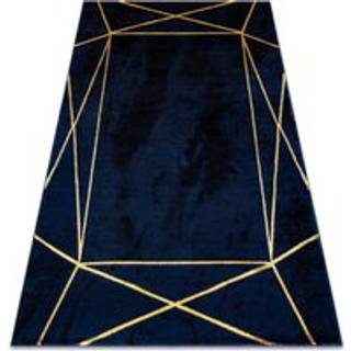 Tæppe EMERALD eksklusiv 1022 glamour, stilfuld geometrisk marineblå / guld 240x330 cm