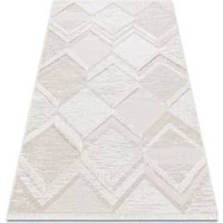 Tæppe MOROC 22314 økologiske, EKO SISAL romber, zigzag, boho - strukturel beige / fløde 155x220 cm