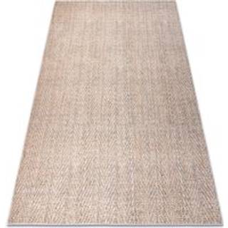 ANDRE 1577 vasketæppe Chevron, sildebens anti-skrid - beige 120x170 cm