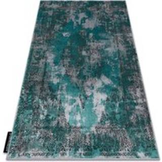 Moderne DE LUXE tæppe 6754 Abstraktion - strukturel grøn / grå 160x220 cm