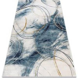 Tæppe EMERALD eksklusiv A0087 glamour, stilfuld cirkler blå / guld 200x290 cm