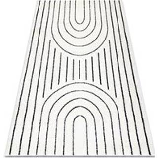 Tæppe moderne MODE 8494 geometrisk creme / sort 160x220 cm