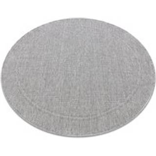 Sisaltæppe TIMO 5979 cirkel SISAL udendørs ramme lyse grå cirkel 150 cm
