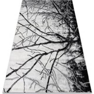 Tæppe EMERALD eksklusiv 3820 glamour, stilfuld træ sølv 80x150 cm