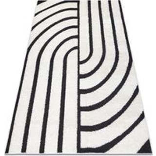 Tæppe moderne MODE 8631 geometrisk creme / sort 200x290 cm