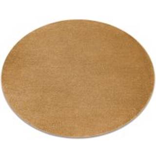 Tæppe SOFTY cirkel Enkelt, enfarvet guld cirkel 150 cm