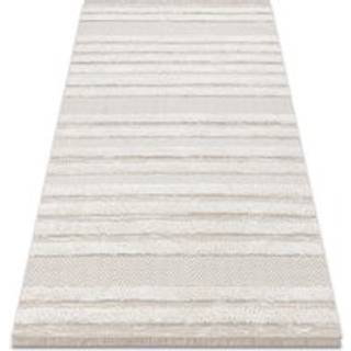 Tæppe MOROC 22329 økologiske, EKO SISAL zigzag, linjer boho - strukturel beige / fløde 136x190 cm