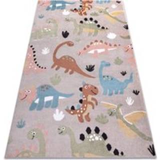 Tæppe FUN Dino til børn Dinosaurer beige 160x220 cm