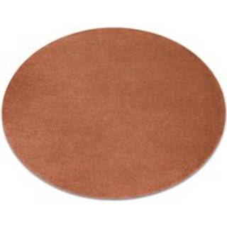 Tæppe SOFTY cirkel Enkelt, enfarvet terracotta cirkel 150 cm